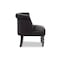 Baxton Studio Flax Victorian Style Black Velvet Upholstered Vanity Chair 119-6375 - alternate 4